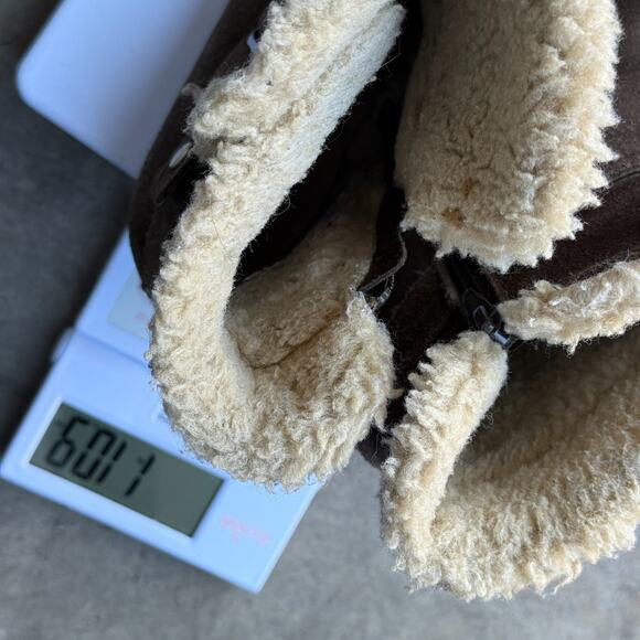 Giani Bernini Brown Suede Ankle Boots Faux Shearling Lined Size 7.5M Cozy Winter - Picture 8 of 8